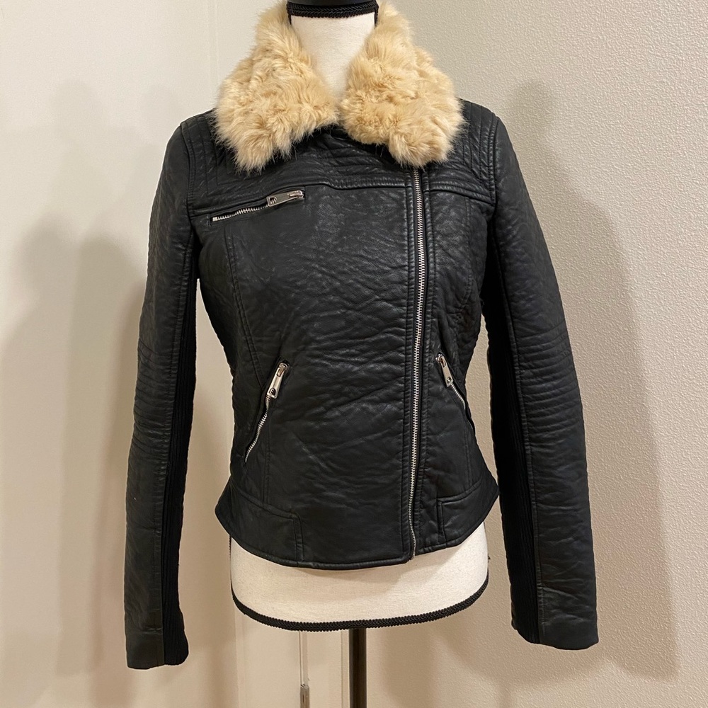 Faux Leather Moto jacket